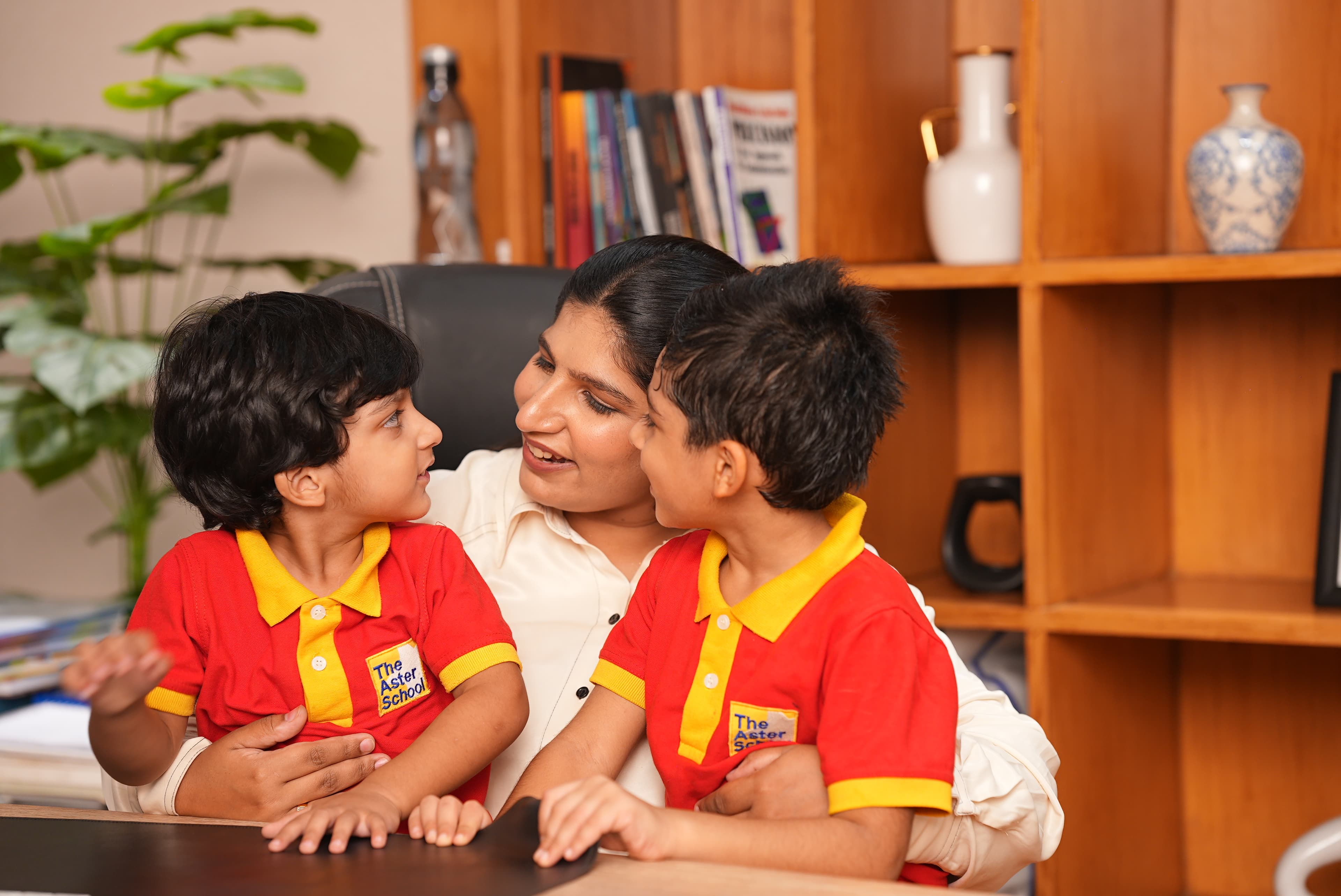 Aster families and educators in shared moments