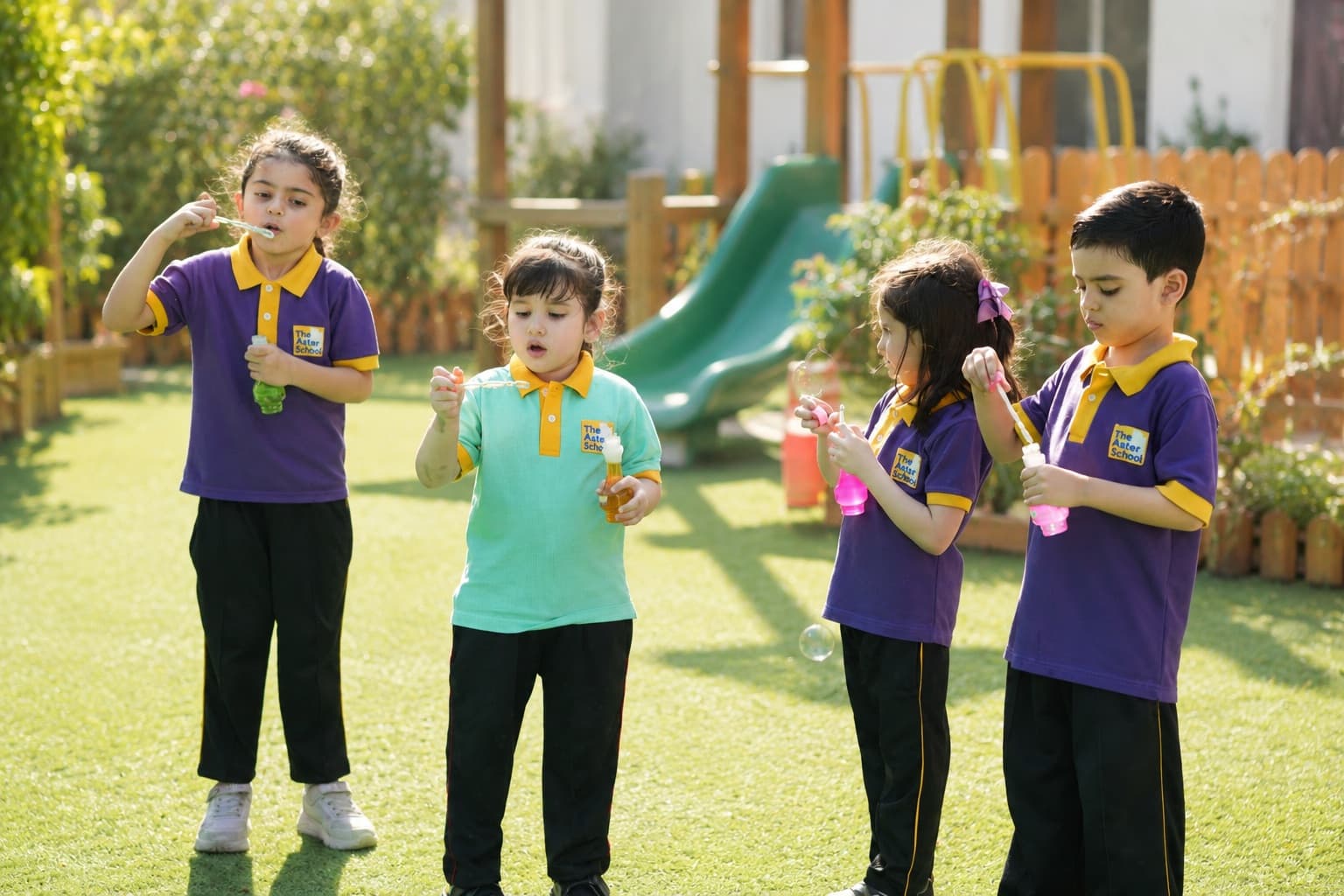 Aster children enjoying a shared outdoor activity